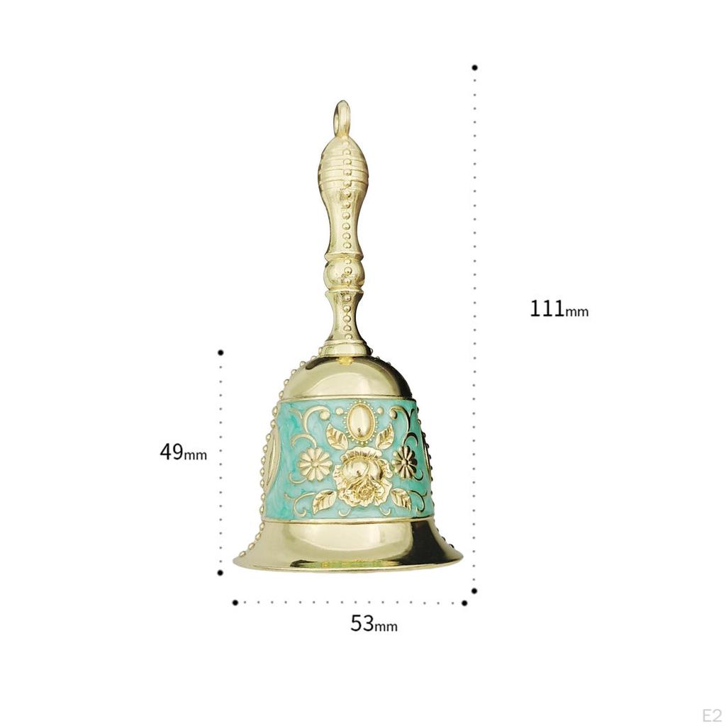 Рождественский обеденный колокольчик, настольный колокольчик, портативный металлический звонок в винтажном стиле ретро