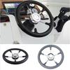 Black Foam Grip Marine Steering Wheel Stainless Steel Destroyer Steering Wheel  Pontoon Boat