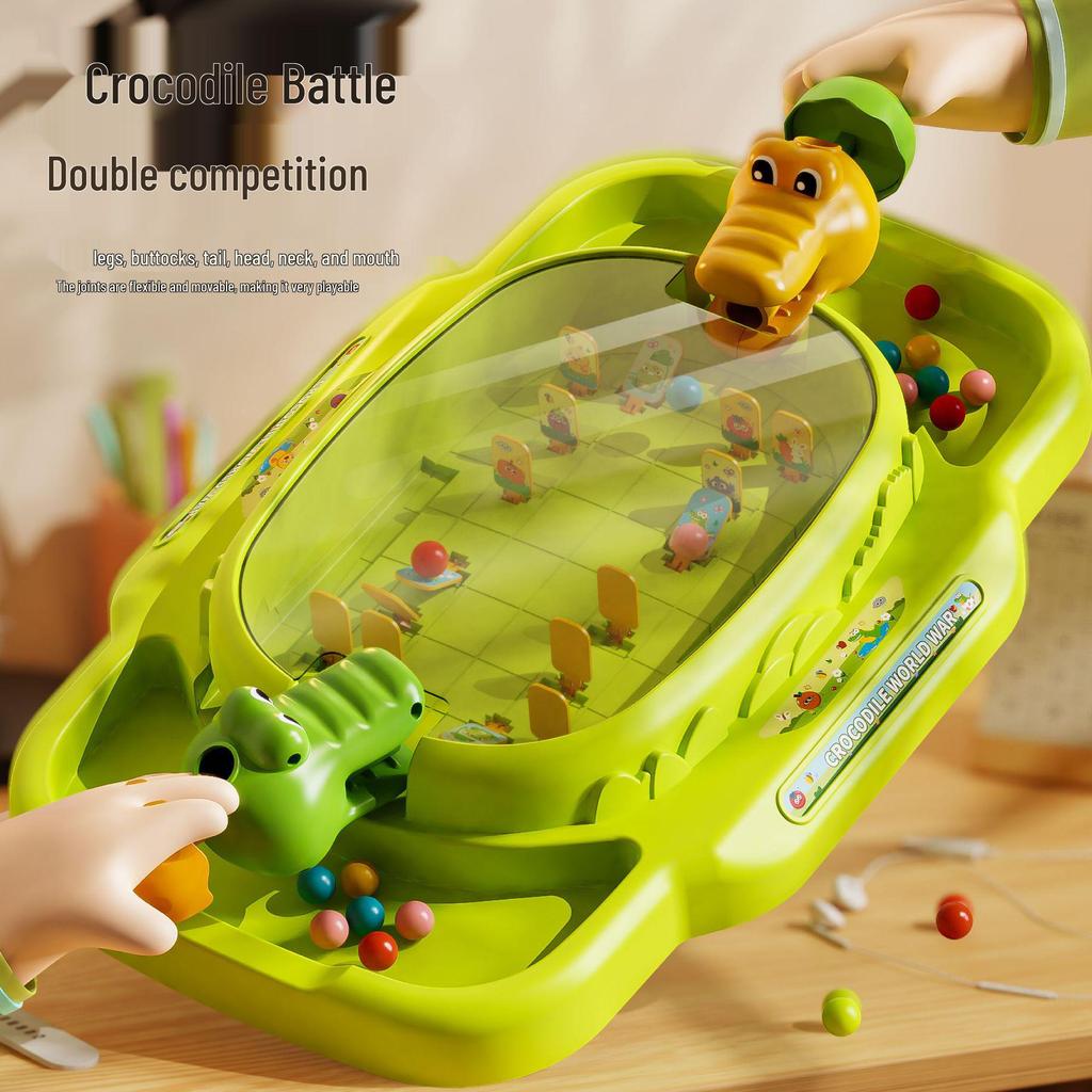 Children's Crocodile Shooting Marble Game: Interactive Parent-Child Educational Toy
