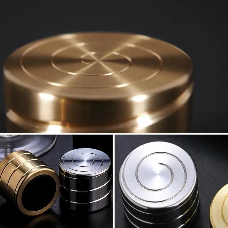 1PCS Decompression Rotating Metal Cylindrical Gyroscope Desktop Office Fidget Toy Optical Illusion Flowing Antistress Gift