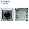 Zhuochao SZW26-20/C02.1BF Rotary Switch: Universal, Two Gears, Protective Box, ON/OFF.