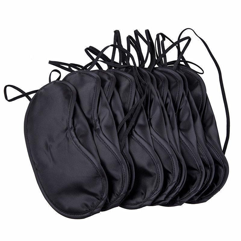 5/10Pcs Soft Portable Eye Mask Black Fast Sleeping Eyeshade Cover Eye Masks Shade Patch Women Men Blindfold Travel Sleepmasker