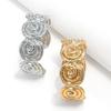 European and American alloy geometric irregular bracelet light luxury high-end spiral ladies bracelet jewelry