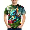 Мужская футболка Дракон 3D-печать мужская и женская Летняя с коротким рукавом с круглым вырезом Повседневный топ Мужская одежда для улицы