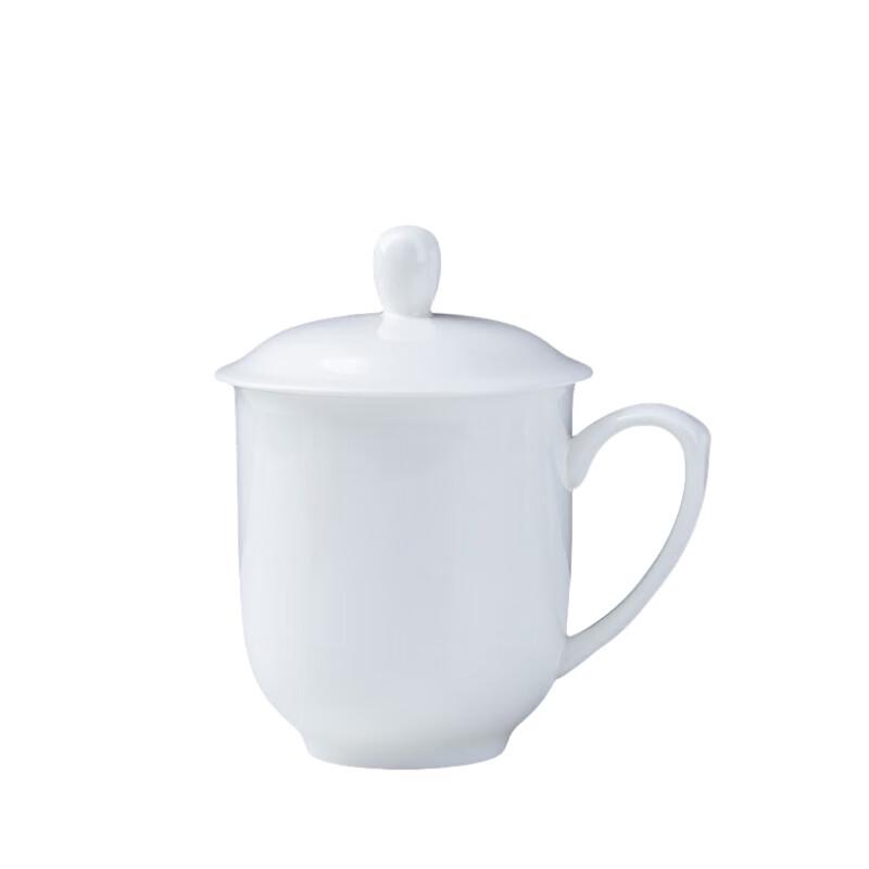 Jingdezhen White Bone China Ceramic Tea Cup with Lid