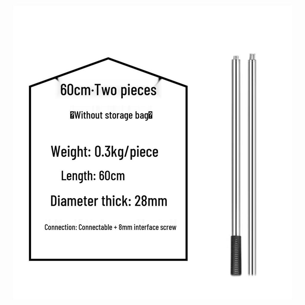 Утолщенная антискользящая нержавеющая телескопическая ручка для сачка для ловли крупной рыбы