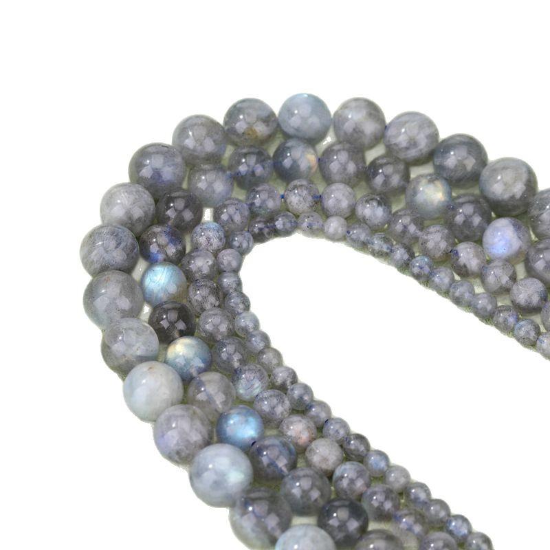 Natural Grey Moonstone Beads | Handmade DIY Jewelry Accessories | Round Beading Semi-finished Products In Stock