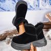 Новые женские сноубутсы Удобная уличная обувь Женские Нескользящие Зимние Теплые Плюшевые Короткие Ботинки Толстый Мех Платформа Ботильоны