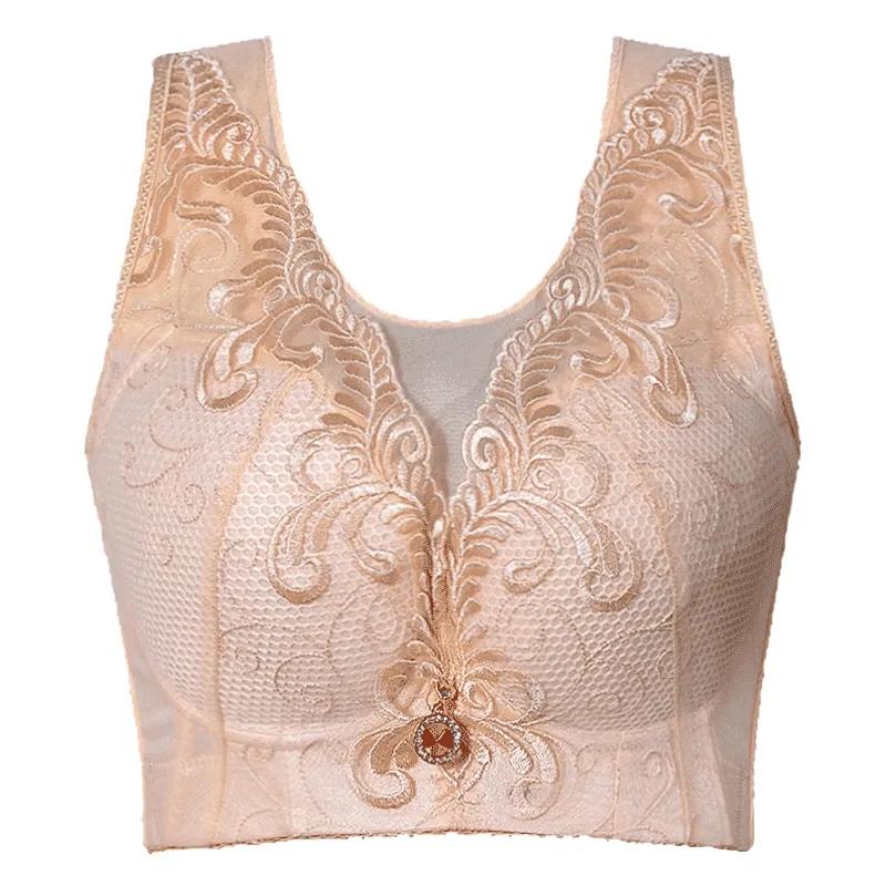 Сексуальные бюстгальтеры пуш-ап, женский бюстгальтер больших размеров 34-52, чашка CDE, тонкие собранные беспроводные бюстгальтеры, нижнее белье, бюстгальтер без косточек с вышивкой и цветочным принтом, женский