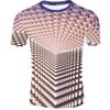 Creative 3D Digital Printed T-shirt for Men's Short Sleeves Tops