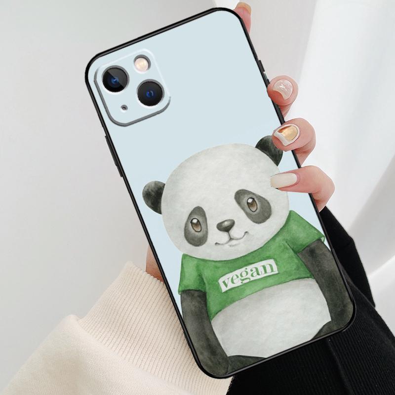 Мультяшный чехол для телефона с пандой для iPhone 17 Pro Max 15 14 13 11 12 16 Pro Max mini 15 16 Plus 16e 17 Air Cover
