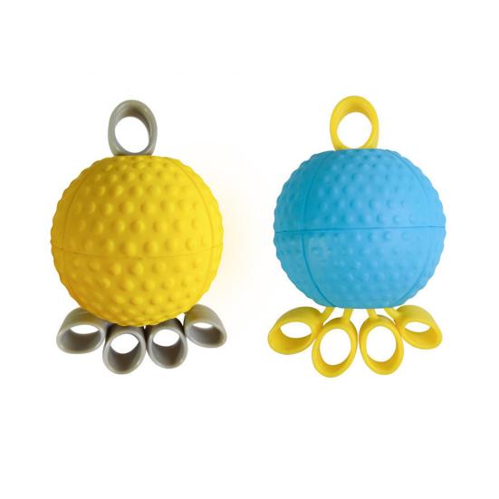 Мяч для тренировки силы захвата рук с эластичной силиконовой кроваткой для пальцев, противоскользящий тренажер с медленным отскоком и восстановлением рук, оборудование для растяжки пальцев