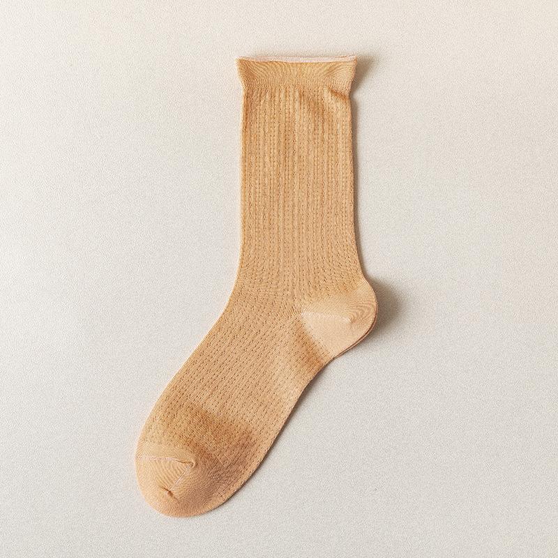 5 пар/комплект женские носки весна-лето Harajuku однотонные носки женские хлопковые дышащие носки средней длины Calcetines Mujer новые