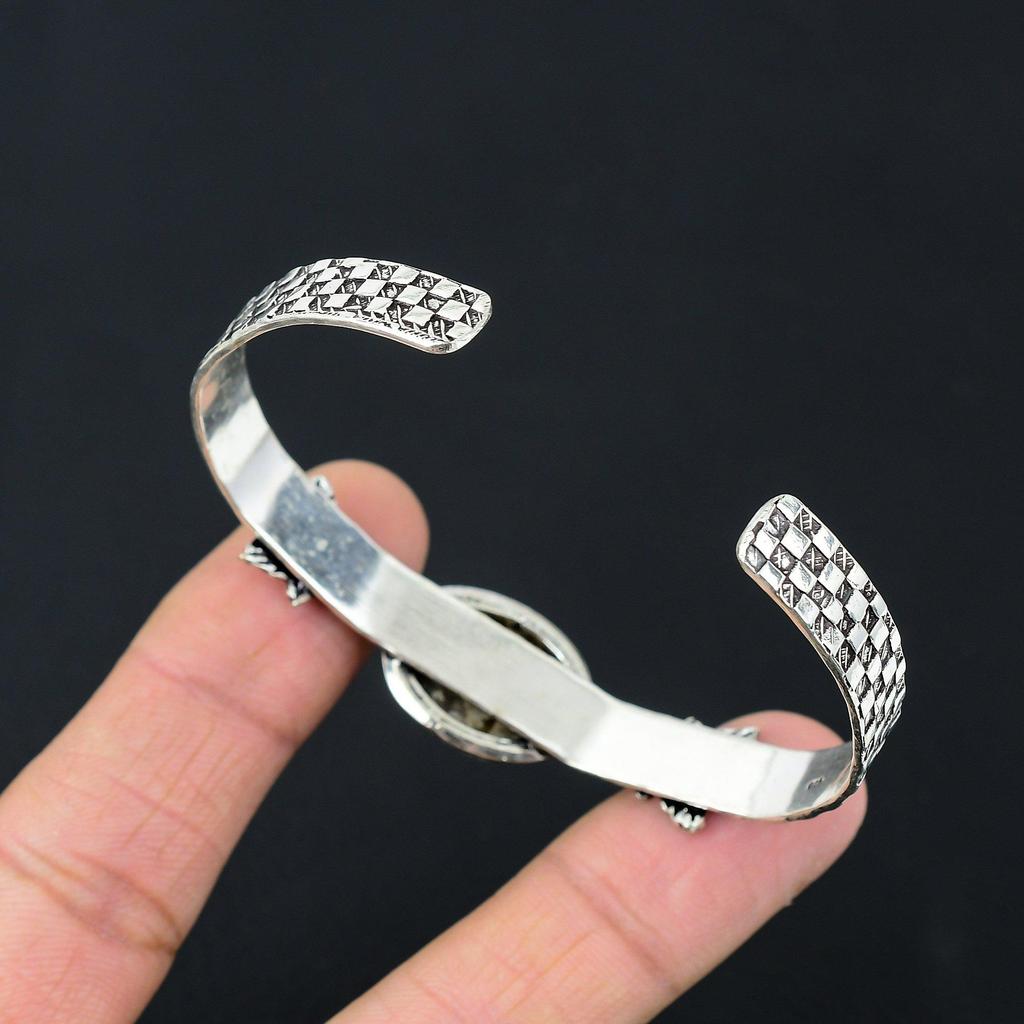 Sisters Day Deal Natural Bronzite Sterling Silver Anniversary Bangle Bracelet