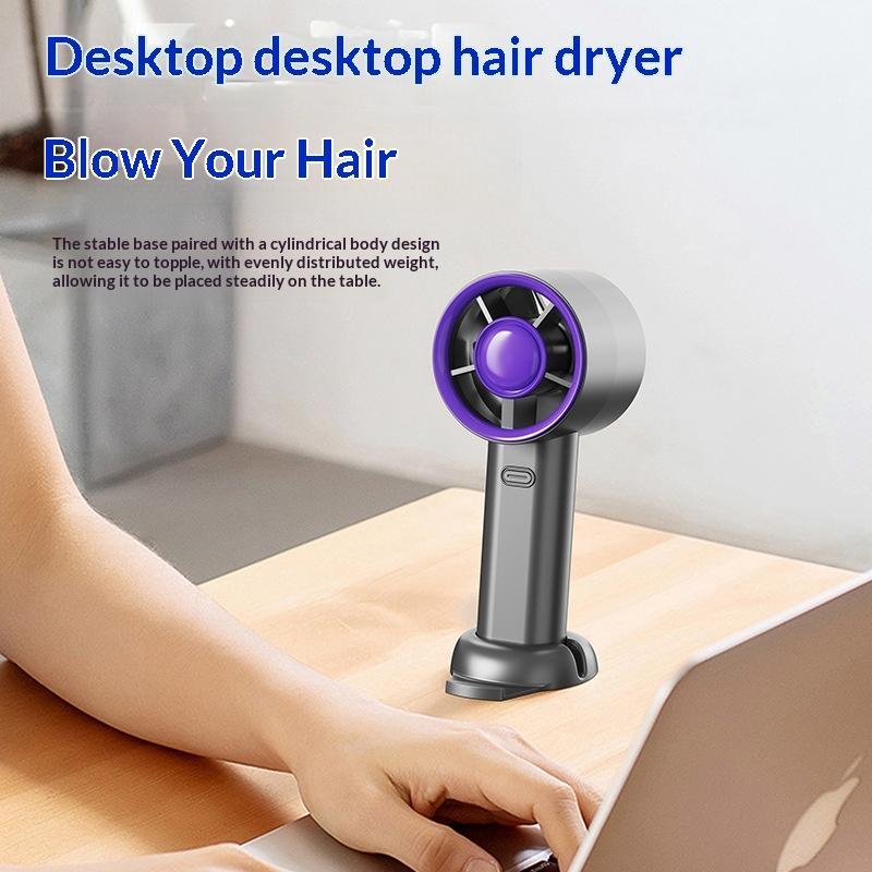 Portable Usb Rechargeable Handheld Fan With Phone Holder Low Noise Strong Airflow Suitable For Office Outdoor And Commuting Use