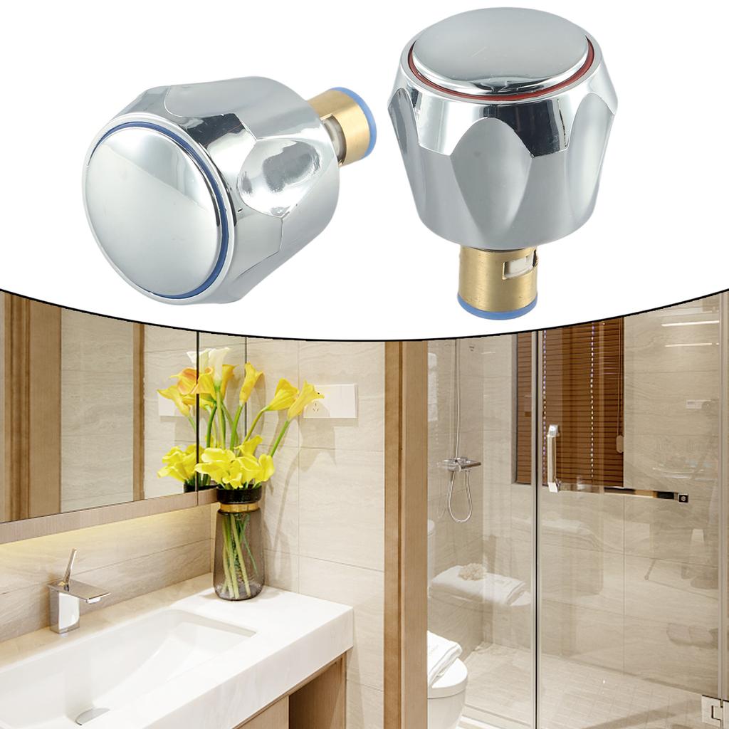 2pcs Copper Valve Faucet Handle Handwheel ABS Blue Handwheel