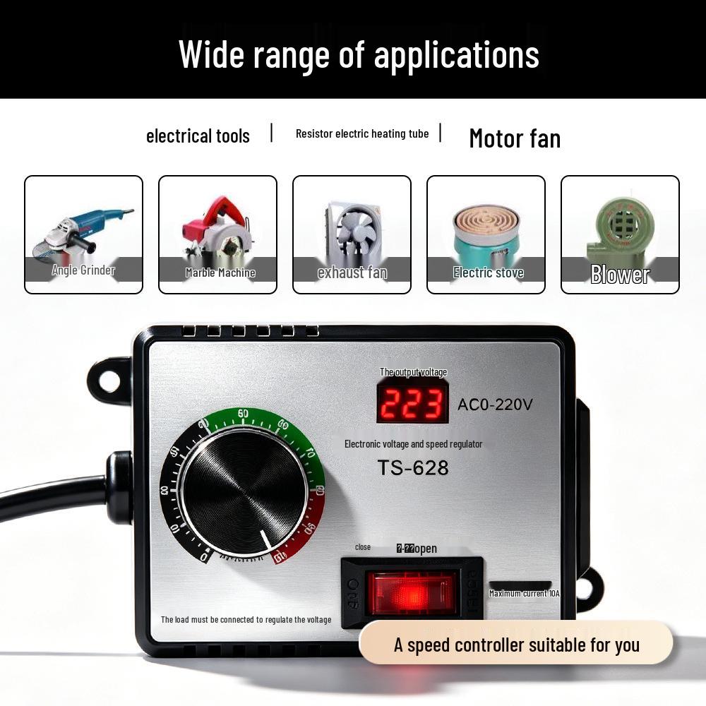 220V AC Angle Grinder Stepless Speed and Temperature Controller