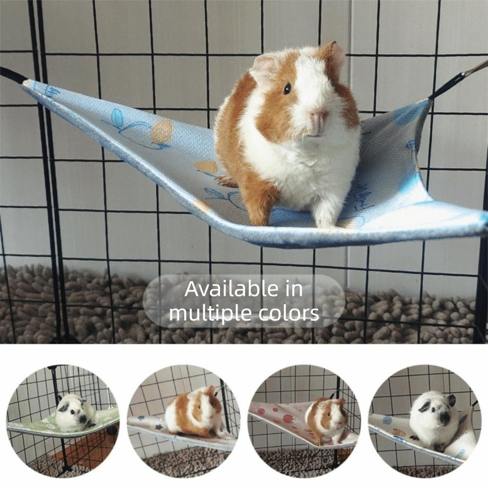 Ice Silk Cooling Hanging Bed Skin-Friendly Guinea Pig Nest Pet Hammock Nest Cage Accessory