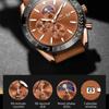OLEVS Calendar Waterproof Men Business Wristwatch Leather Strip Luminous Quartz Watch