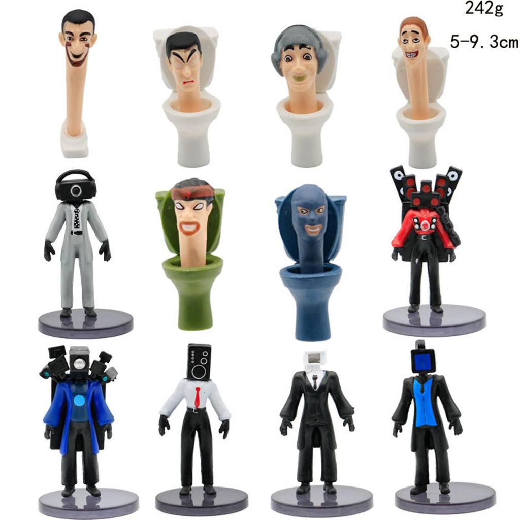 Фигурки Скибиди Туалет Skibidi Toilets набор фигурок детские игрушки 12 шт 5-9.3 см