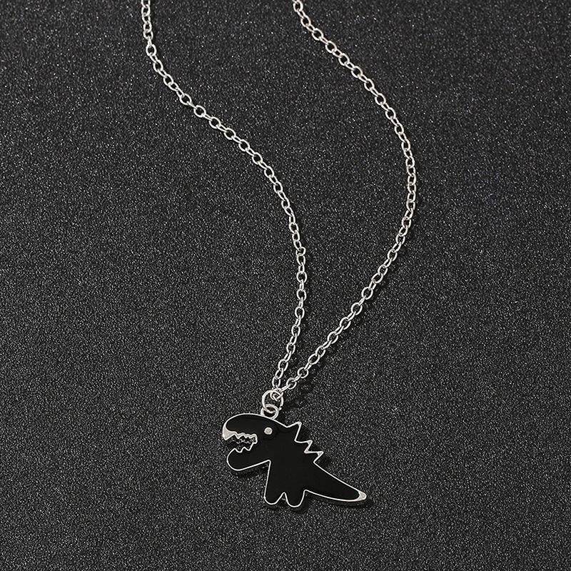 Симпатичная пара динозавров, ожерелье для влюбленных, парные подвески, цепочка на шею из нержавеющей стали