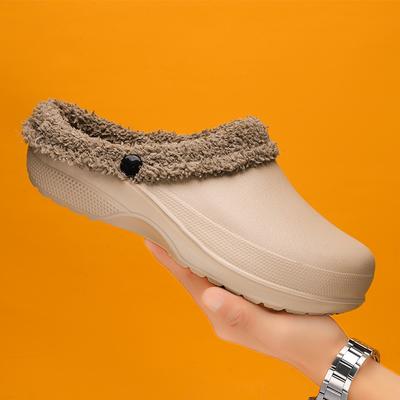 Зимние туфли большого размера из бархата и хлопка, новые домашние тапочки-мешки для пар, мужская верхняя одежда на толстой подошве, теплая хлопковая швабра