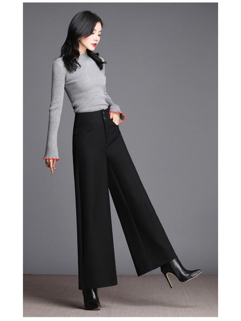 Brand 2025 Women's Wide-Leg Suit Pants: A Chic, Versatile Choice for Autumn/Winter.