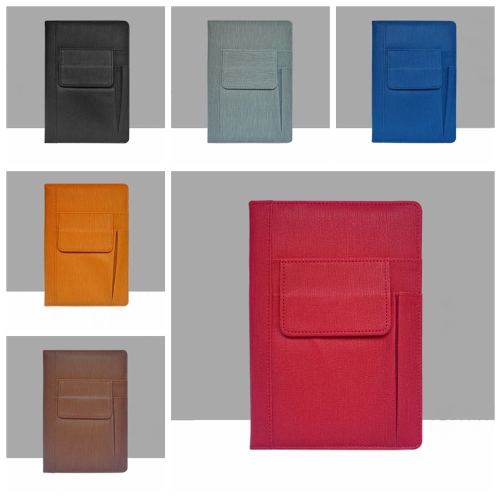 Ретро-блокнот с карманом для списка дел, многофункциональный блокнот из искусственной кожи для студентов