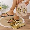 New Flat Fashion Low Heel Sandals Fashion Toe Flat Bottom Women's Slippers 43