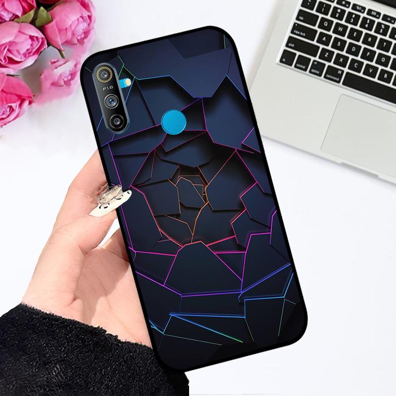 Чехол для Realme C3 RMX2021 RMX2020 Роскошный Цветной Расписной Чехол для Телефона Для Oppo Realme C3 4G Мягкий Силиконовый ТПУ Защитный Fundas