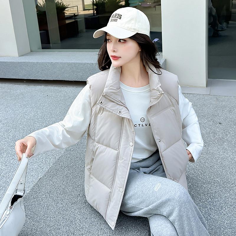 cotton clothes vest women's autumn and winter warm vest top women's fashion loose sleeveless casual style vest short tide