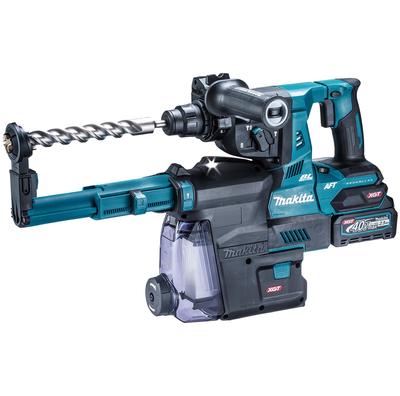 Аккумуляторная ударная дрель Makita 40 В Макс. Зарядное устройство для сбора пыли в комплекте HR001GRDXV 28 мм/Долбление Система SDS+/Аккумулятор