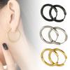 Унисекс серьги-кольца из нержавеющей стали, несколько размеров, однотонные