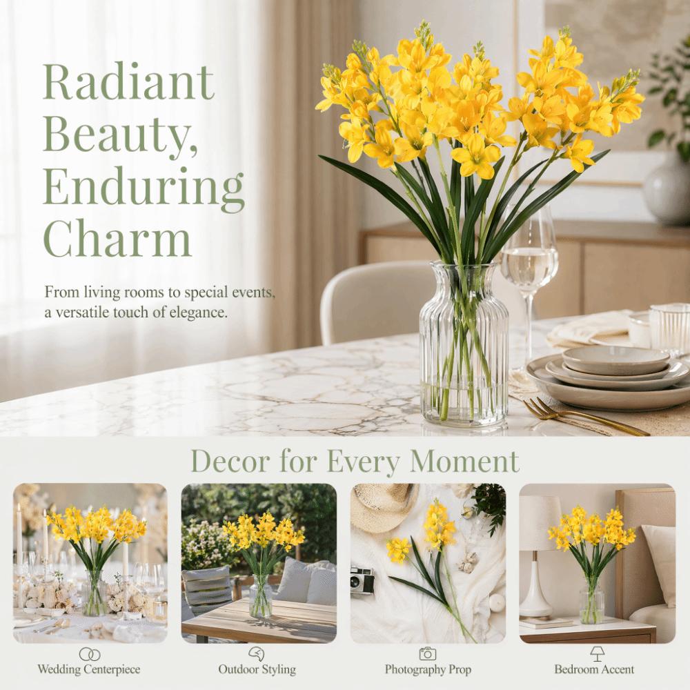 Moisturizing Film Feel Artificial Vanilla Orchid Flower Flower Arrangement