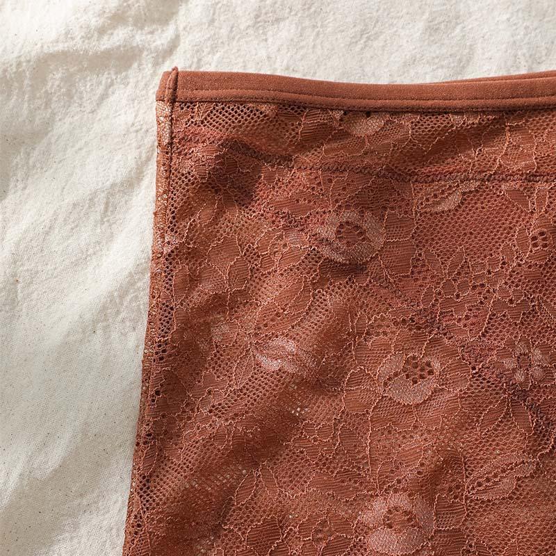 Plus Size Women Safety Pants Lace Breathable Underwear Women Boxer Briefs Sexy Hollow Women Boxer Briefs Cotton Solid Color Safety Bottoms