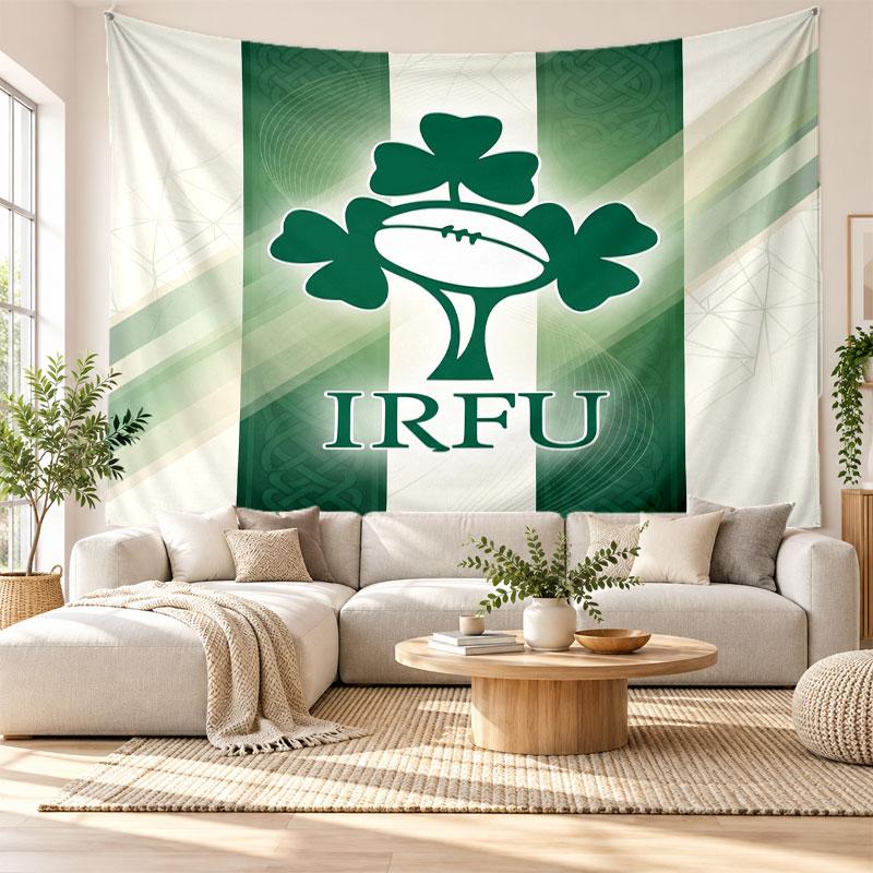 Ireland Rugby Wall Tapestry, Soft Fabric Wall Hanging, Decorative Backdrop For Bedroom Home Wall Art