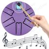 3 Inch 6-Tone Steel Tongue Drum Mini Hand Pan Drums Rain Drum with Drumsticks Percussion Musical Instruments Drum Accessories