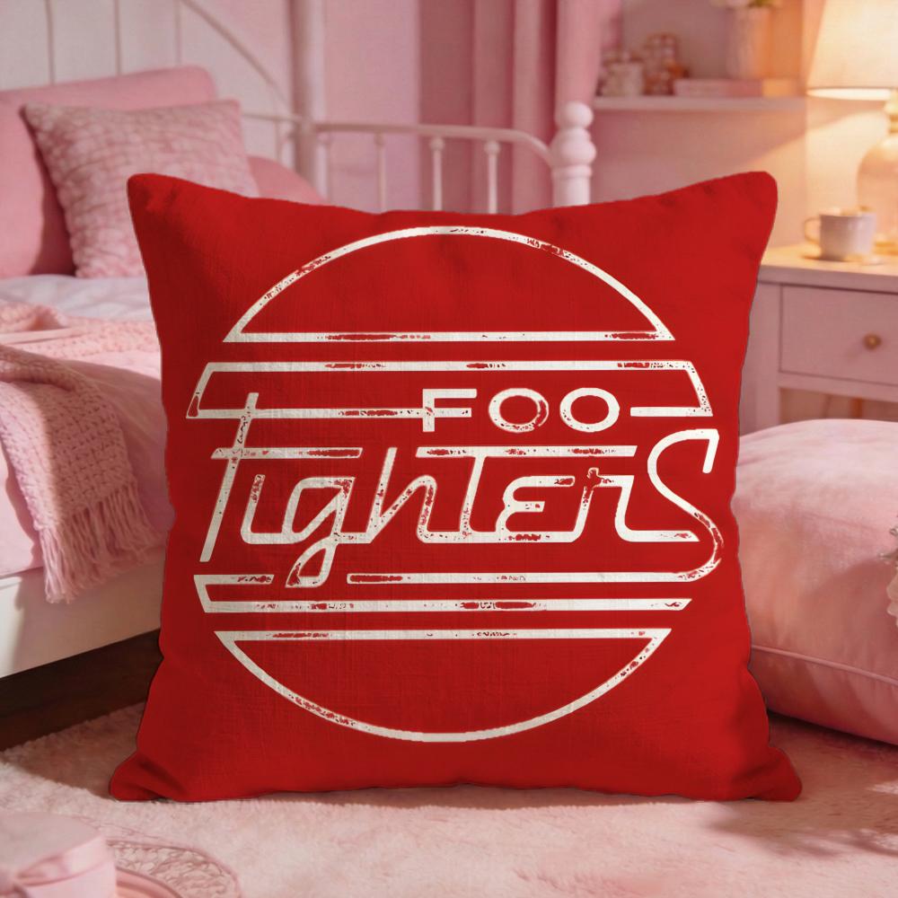 band fFoo Fighters Cushion Cover Premium Comfort Reversible Pillow Cove Two in One Design for Any Room  Car Interior