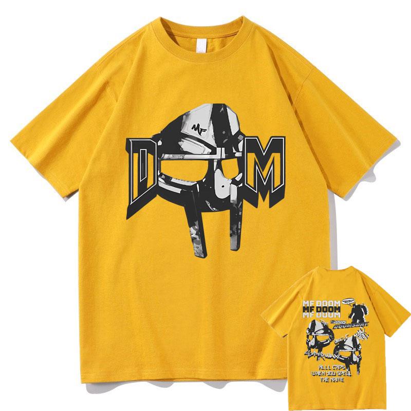 Rapper Mf Doom Doomsday Graphic Print Tshirt Men Women Hip Hop Casual Oversized Tops Tees Male Cotton Short Sleeve Mens T Shirt