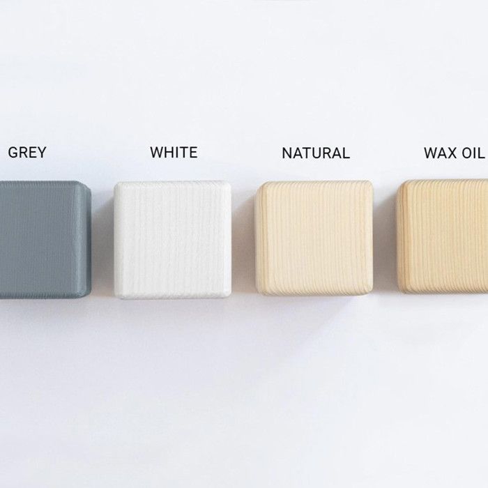 Lit Tipi enfant avec barrière bois massif naturel 140 x 200 cm