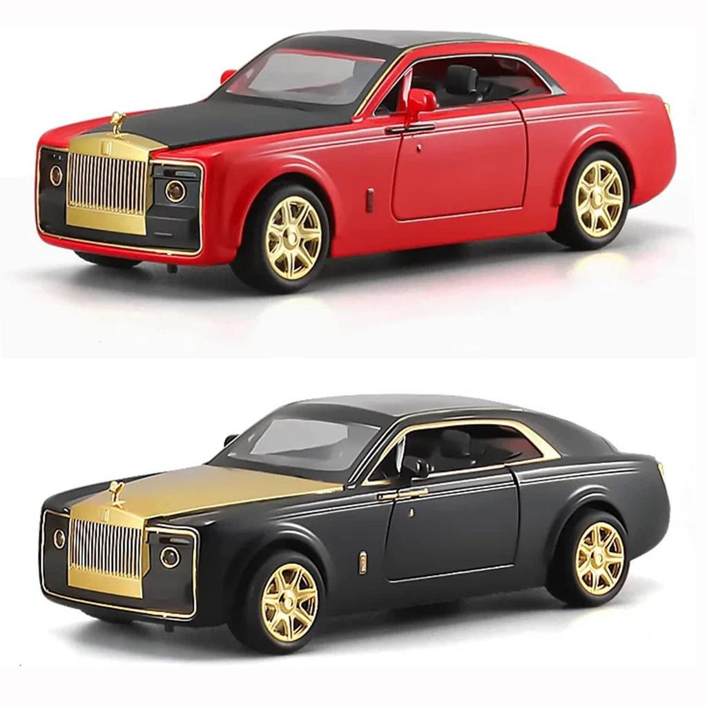 1:24 Scale Sweptail Model Car,Pull Back Vehicle Simulation Panoramic Sunroof Toy Die-cast Car,Opening Door Vehicle Collectible Decorations