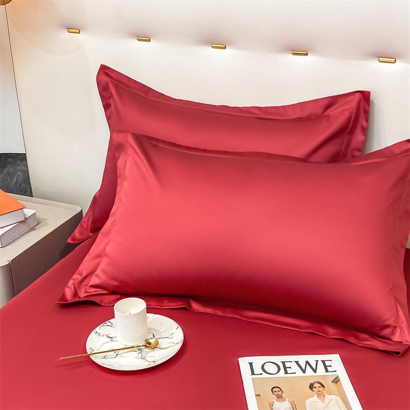Pure Cotton Solid Color Long-Staple Pillowcase Pair – 100% Xinjiang Cotton, Single Piece, Simple Plain Design
