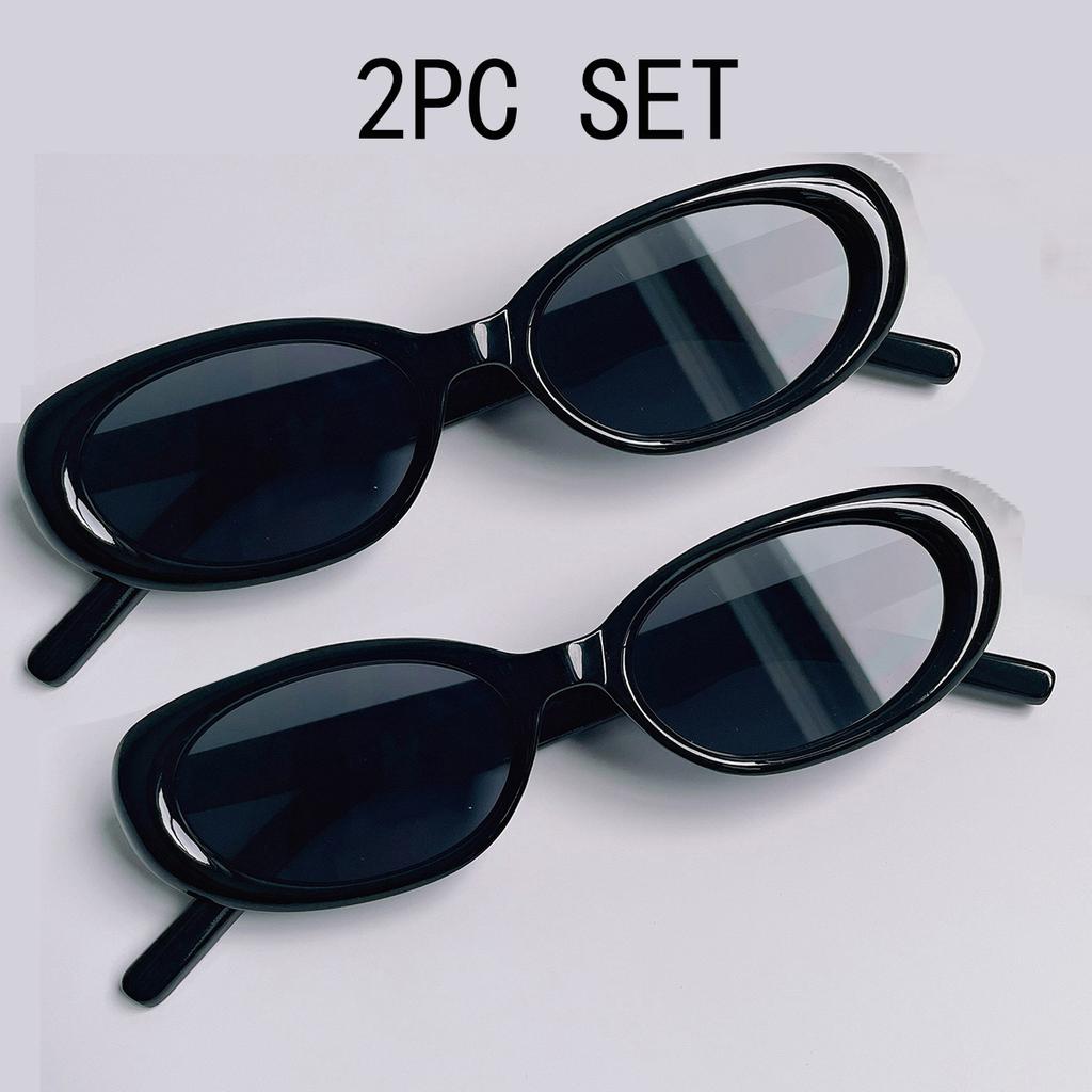Бохо 2 пары Очки с овальной оправой под черепаховый панцирь Черные очки женские очки модные очки