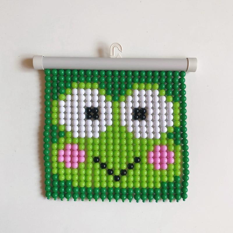 Cartoon Panda Hanging Beads Ornaments Handmade Cat Crafts Wall Art for Girls Room Decor Creative Wall Decoration Trendy 2025