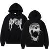 Vintage Revenge Skull Graphic Print Hoodie Streetwear Hip Hop Rap Chief Keef Sweatshirts Unisex Women Fashion Fleece Loose Hoodies