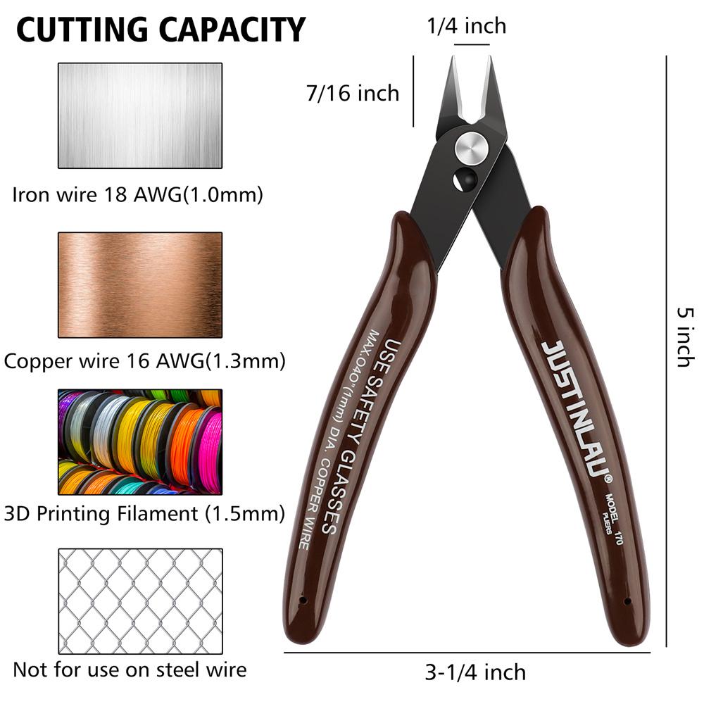 5 шт. 170 кусачки DIY триммер диагональные боковые кусачки для кабеля красные, синие плоскогубцы ручные мини-ножницы заподлицо кусачки триммер