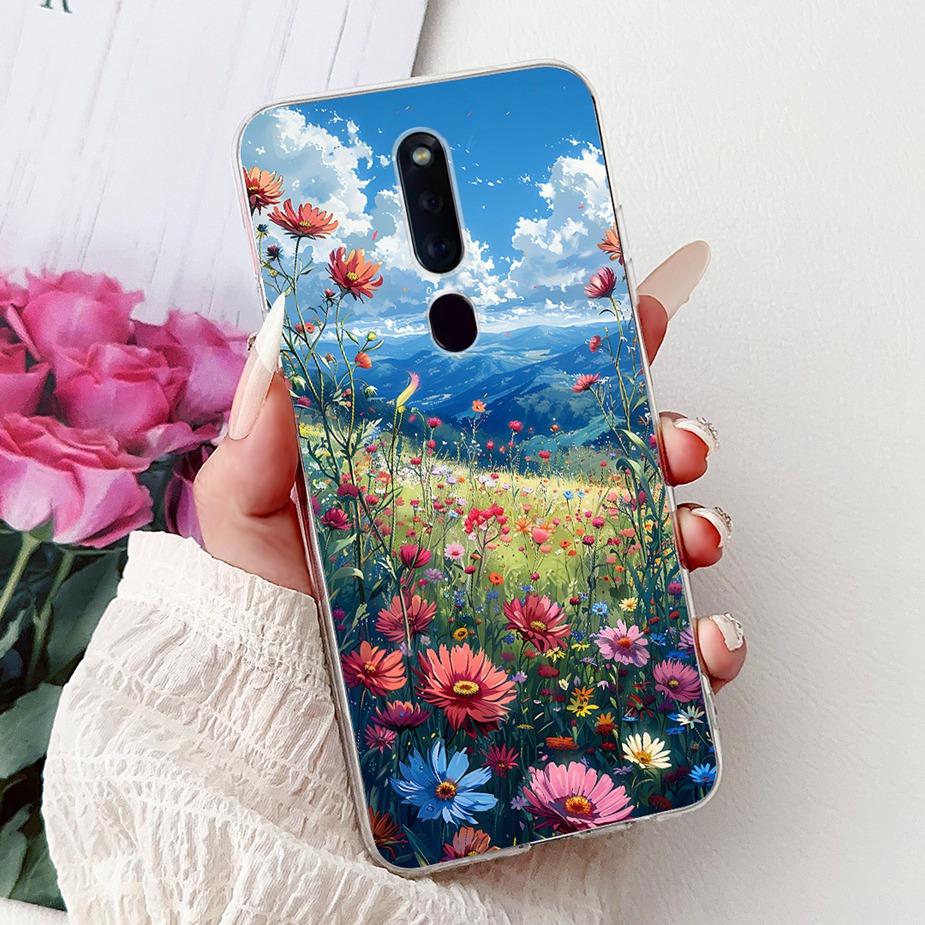 Чехол для Oppo F11 CPH1913 CPH1911 Цветы Расписная Крышка Мягкий Силиконовый Чехол для Телефона Для Oppo F11 Pro F 11 OppoF11 Pro Сумки