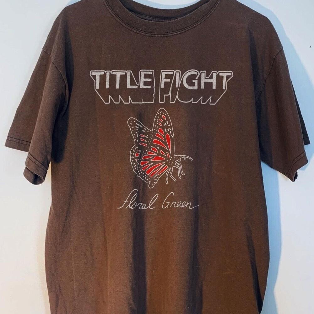 Ретро Title Fight - Цветочная Зеленая Унисекс Футболка S-5XL Унисекс Футболка