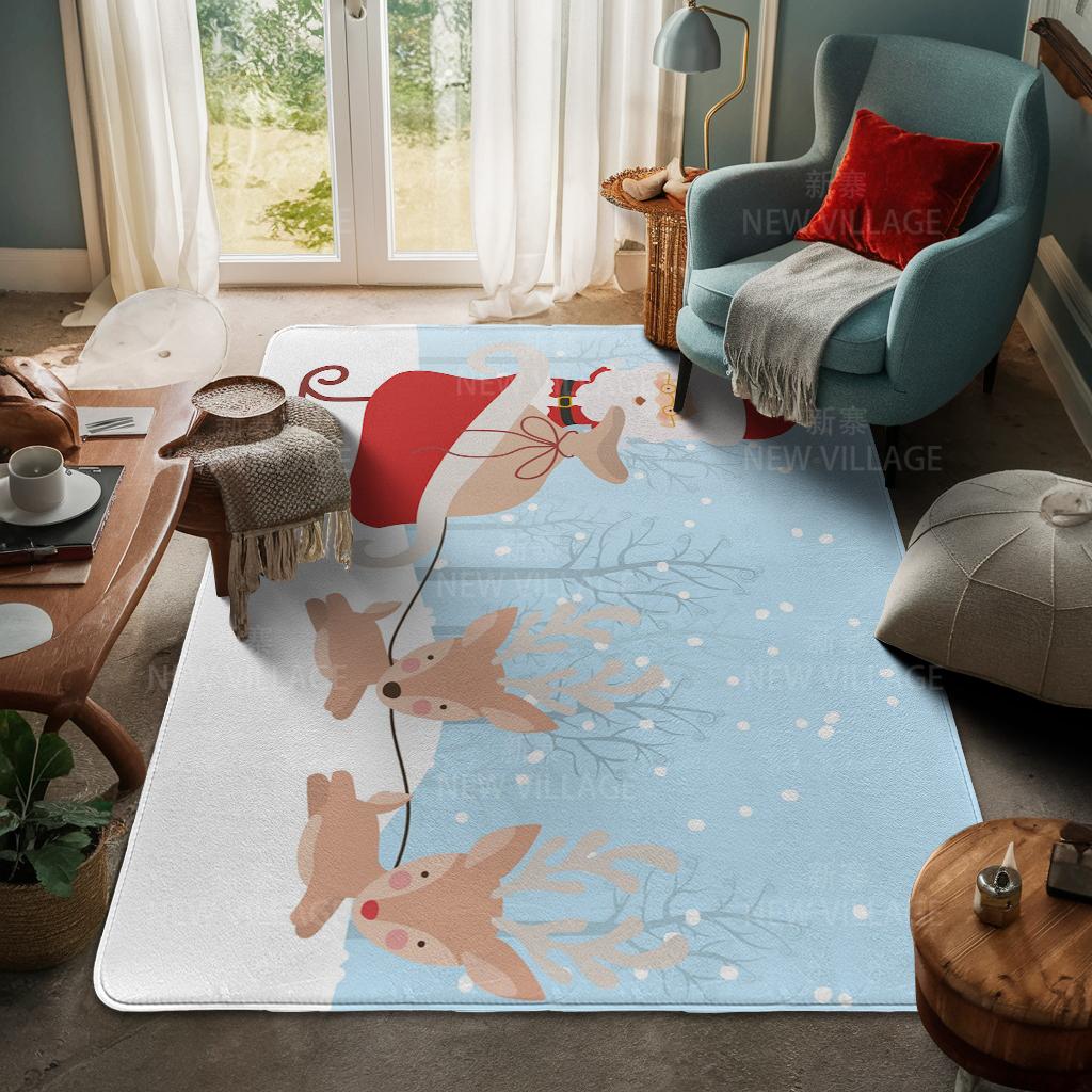 Ковер у входа в дом Домашний коврик у двери Гостиная Ванная Комната Ноги ванная комната Нескользящие коврики с водопоглощением для ванной Счастливого Рождества зима