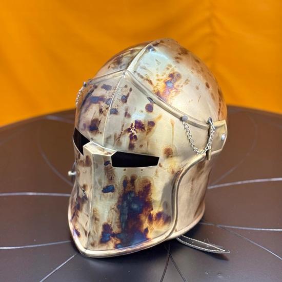 Шлем коммандос, барбута, средневековые рыцарские доспехи, шлем воина из мягкой стали 18 калибра, забрало для косплея, барбута.